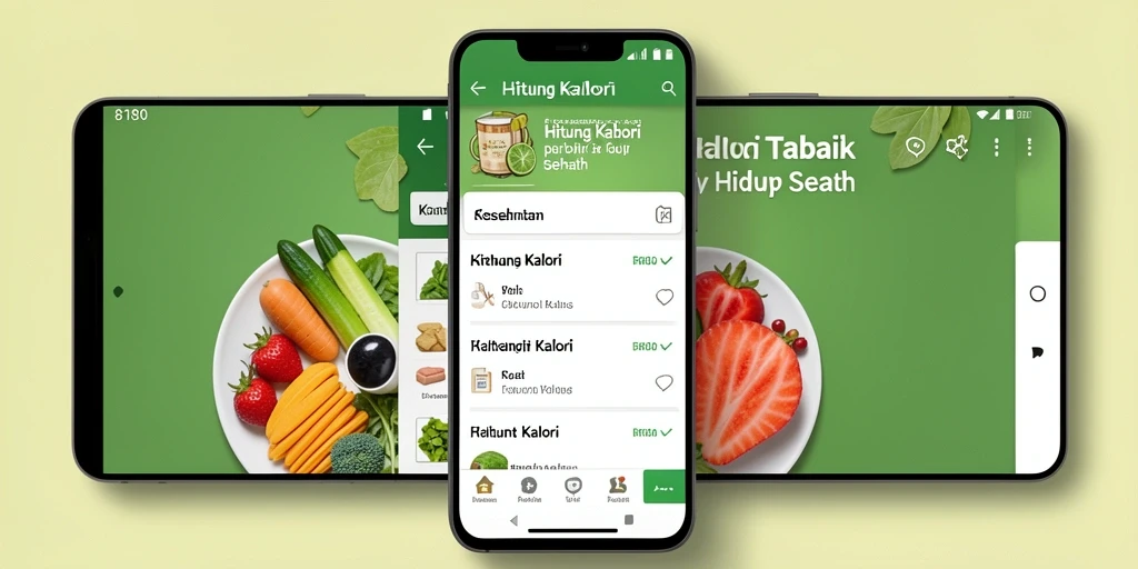 Tampilan antarmuka aplikasi Hitung Kalori yang sederhana dan informatif.