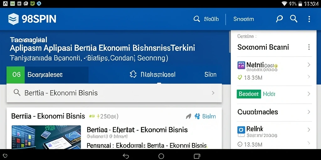 Tampilan antarmuka aplikasi 98SPIN yang informatif dan user-friendly.