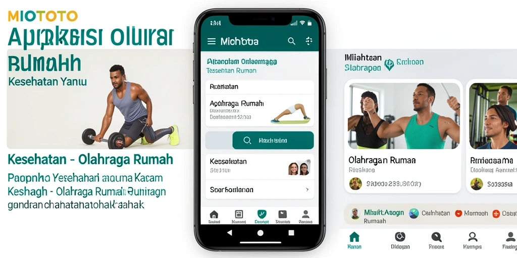 Tampilan antarmuka utama MIOTOTO dengan fitur olahraga rumah.