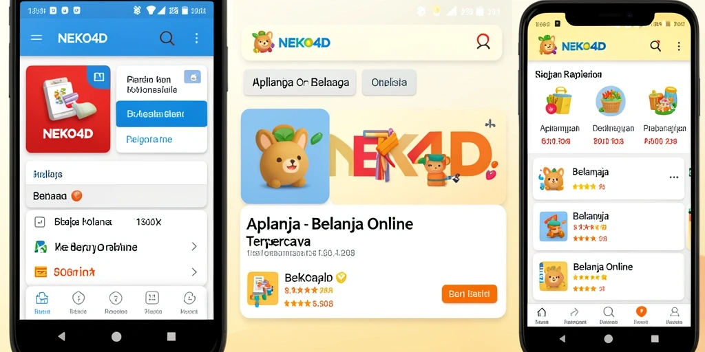 Tampilan antarmuka aplikasi NEKO4D untuk belanja online yang menarik dan mudah digunakan.