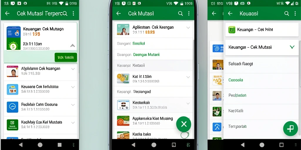 Tampilan utama V98 menunjukkan fungsi cek mutasi yang intuitif.