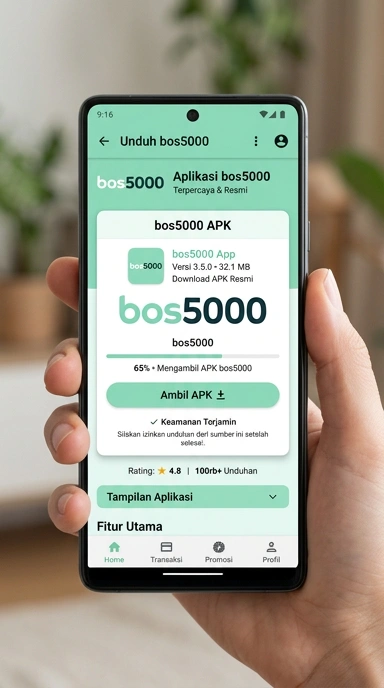 Tampilan halaman APK bos5000